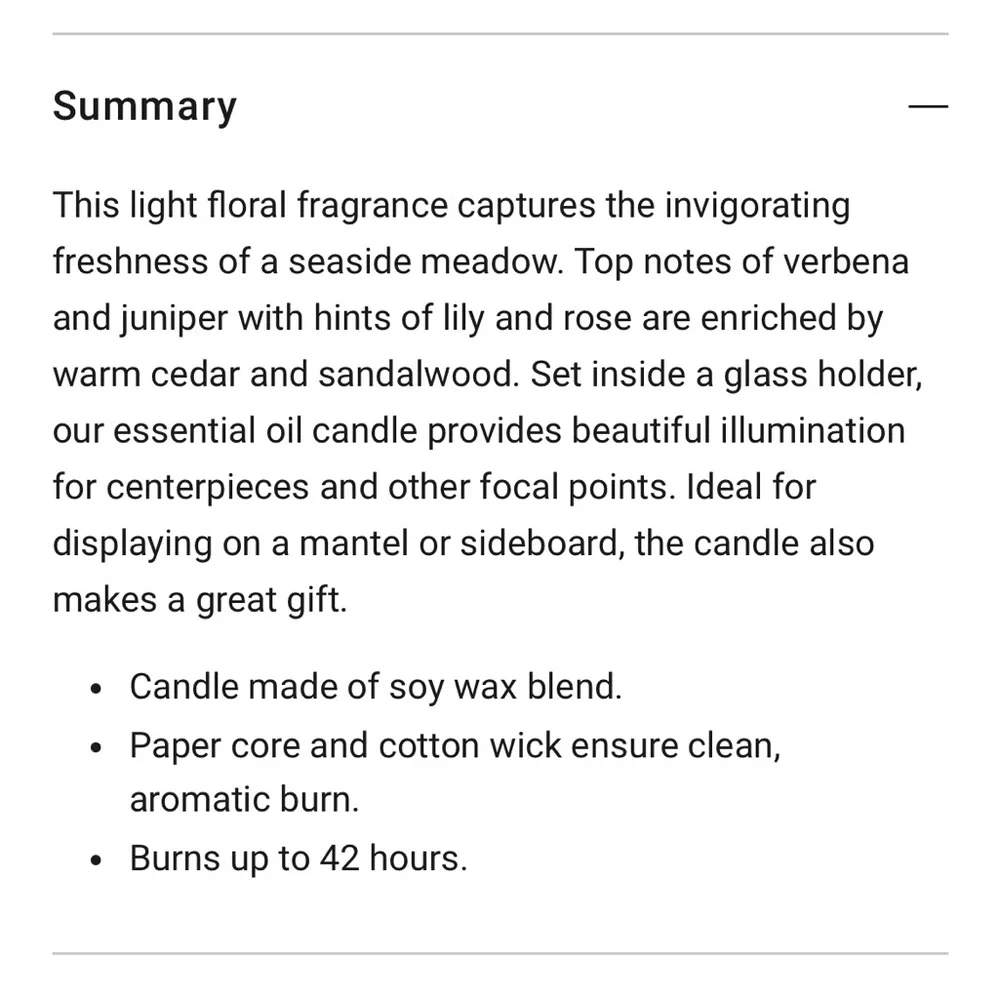 Williams Sonoma Fleur de Sel Candle in White and Gray